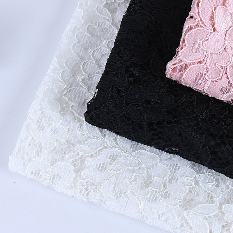 Cutwork Bridal Evening Nylon Lace Fabric for Women's Wear Wholesale Su 11