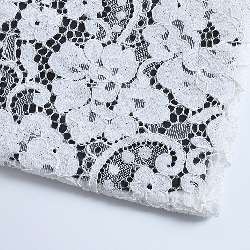3D Dress Cutwork Nylon Lace Fabric for Women's Wear Wholesale Supplier 10