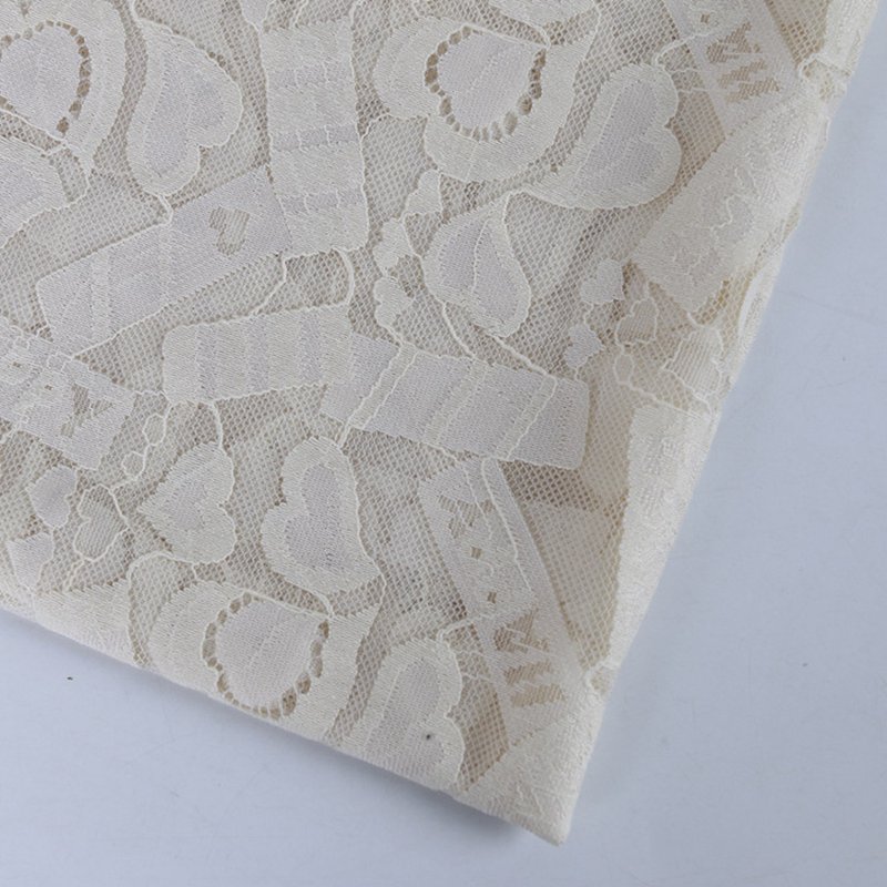 Dress Heart Cutwork Nylon Lace Fabric for Women's Wear Wholesale Suppl 9
