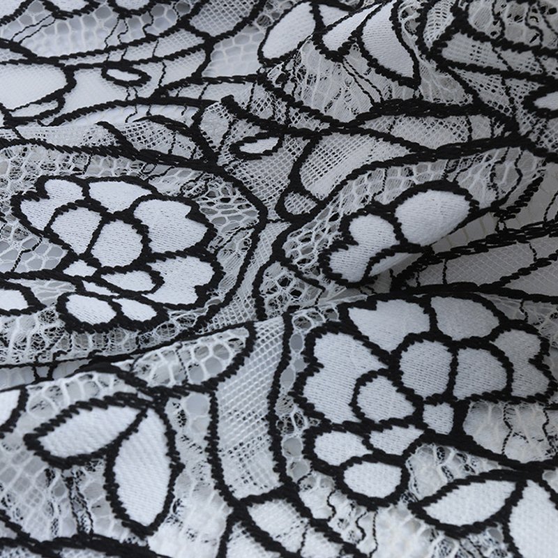 Dress Cutwork Evening Nylon Lace Fabric for Women's Wear Wholesale Sup 3