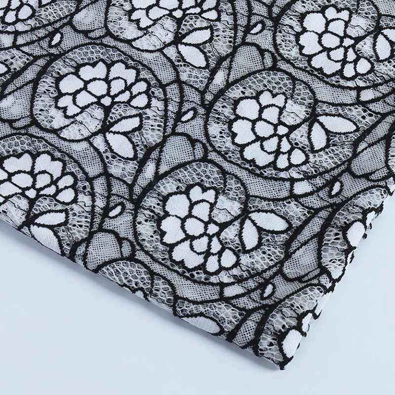 Dress Cutwork Evening Nylon Lace Fabric for Women's Wear Wholesale Sup 4