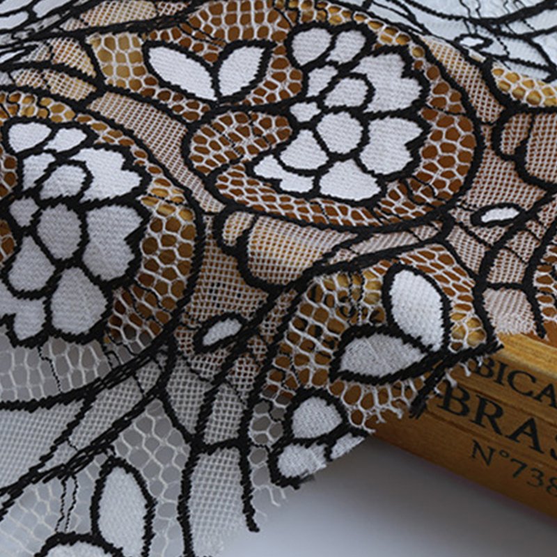 Dress Cutwork Evening Nylon Lace Fabric for Women's Wear Wholesale Sup 6