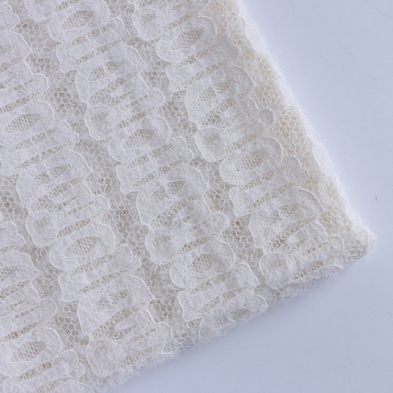 Dress Feather Bridal Polyester Brushed Lace Fabric for Women's Wear Wh 9