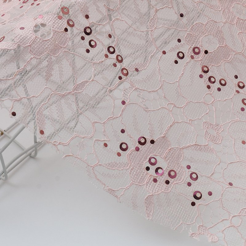 Lace Fabric Cutwork Eyelet Polyester for Women's Wear Wholesale Suppli