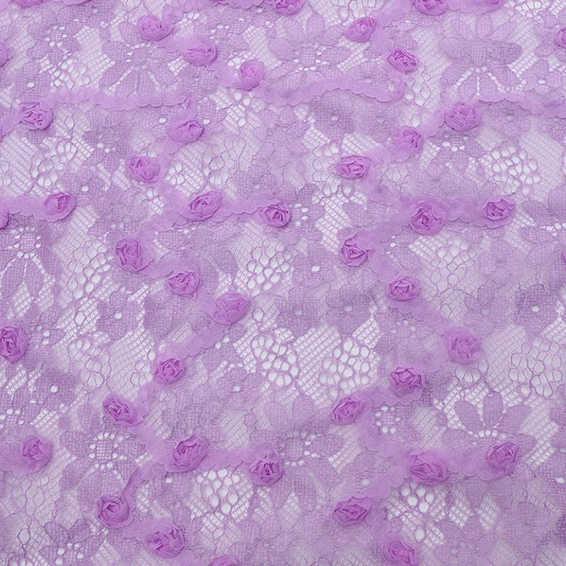 Lace Fabric Dress Small Floral Polyester for Women's Wear Wholesale Su