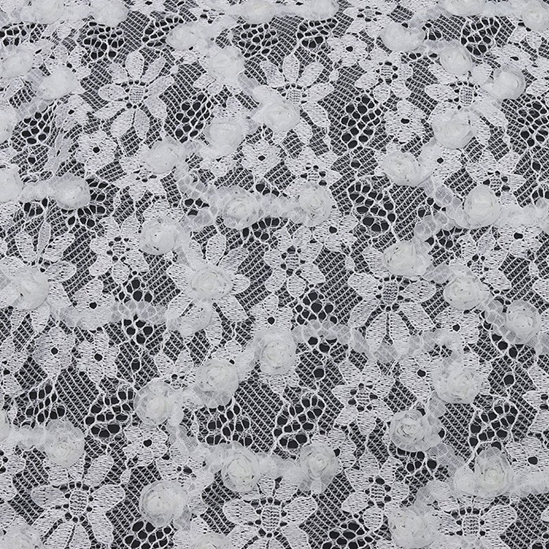 Lace Fabric Dress Small Floral Polyester for Women's Wear Wholesale Su 8