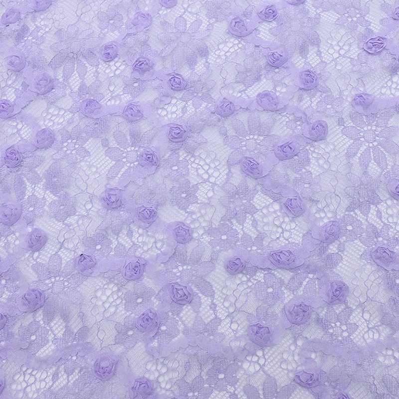 Lace Fabric Dress Small Floral Polyester for Women's Wear Wholesale Su 9