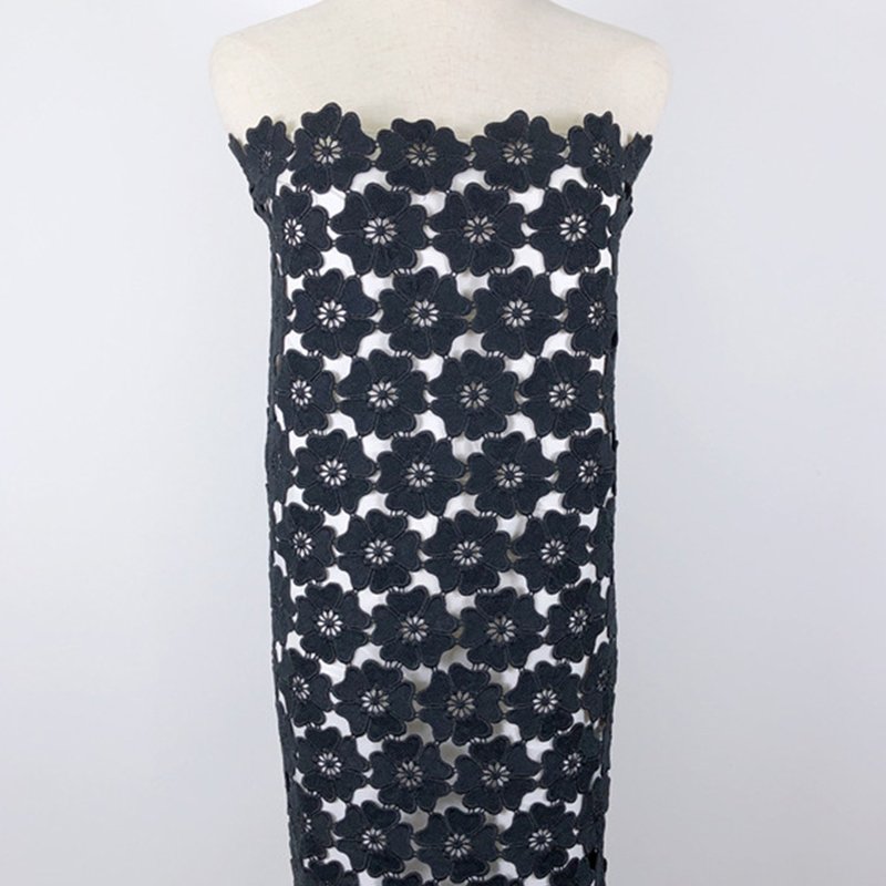 Lace Fabric Embroidered Fabric Milk Silk Polyester for Apparel Wholesa