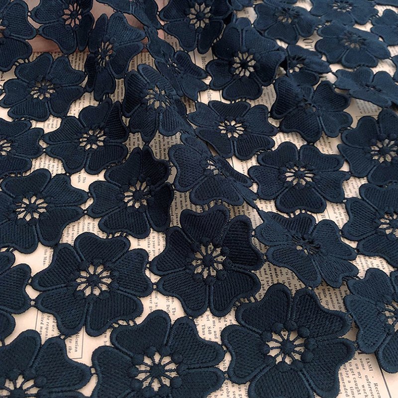 Lace Fabric Embroidered Fabric Milk Silk Polyester for Apparel Wholesa 3