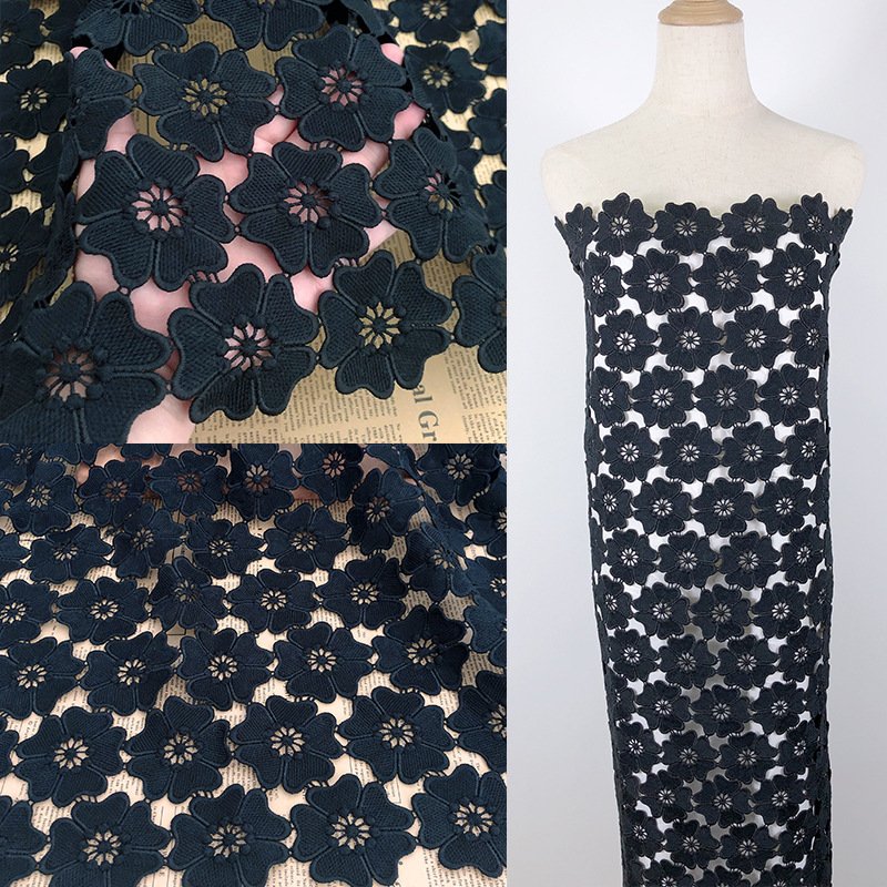 Lace Fabric Embroidered Fabric Milk Silk Polyester for Apparel Wholesa 6