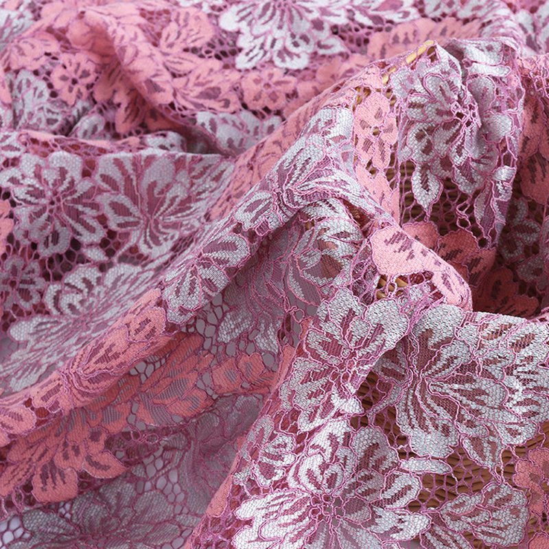 Lace Fabric Dress Large Floral Nylon for Women's Wear Wholesale Suppli 3