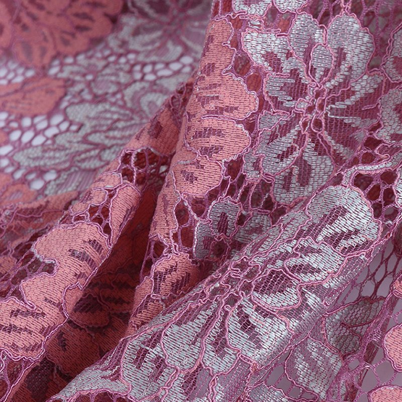 Lace Fabric Dress Large Floral Nylon for Women's Wear Wholesale Suppli 5