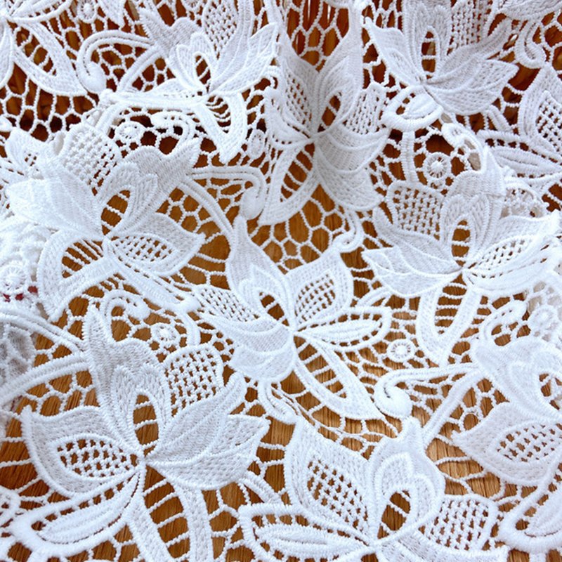 Lace Fabric Milk Silk Double Edge Polyester for Apparel Wholesale Supp