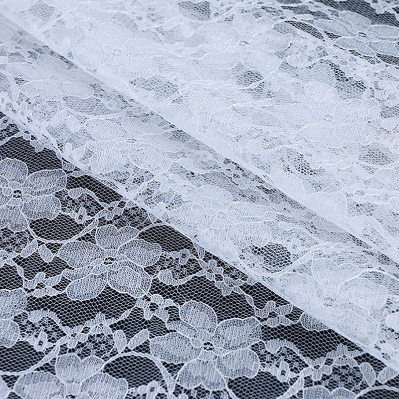 Lace Fabric Cutwork Plum Blossom Polyester for Women's Wear Wholesale