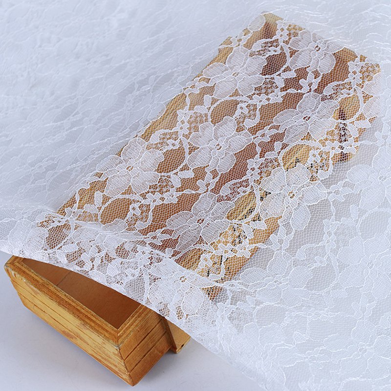 Lace Fabric Cutwork Plum Blossom Polyester for Women's Wear Wholesale 3