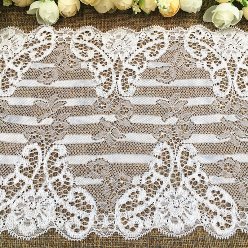 Lace Trim Women's Lingerie Nylon Warp Knit Lace Fabric for Women's Wea