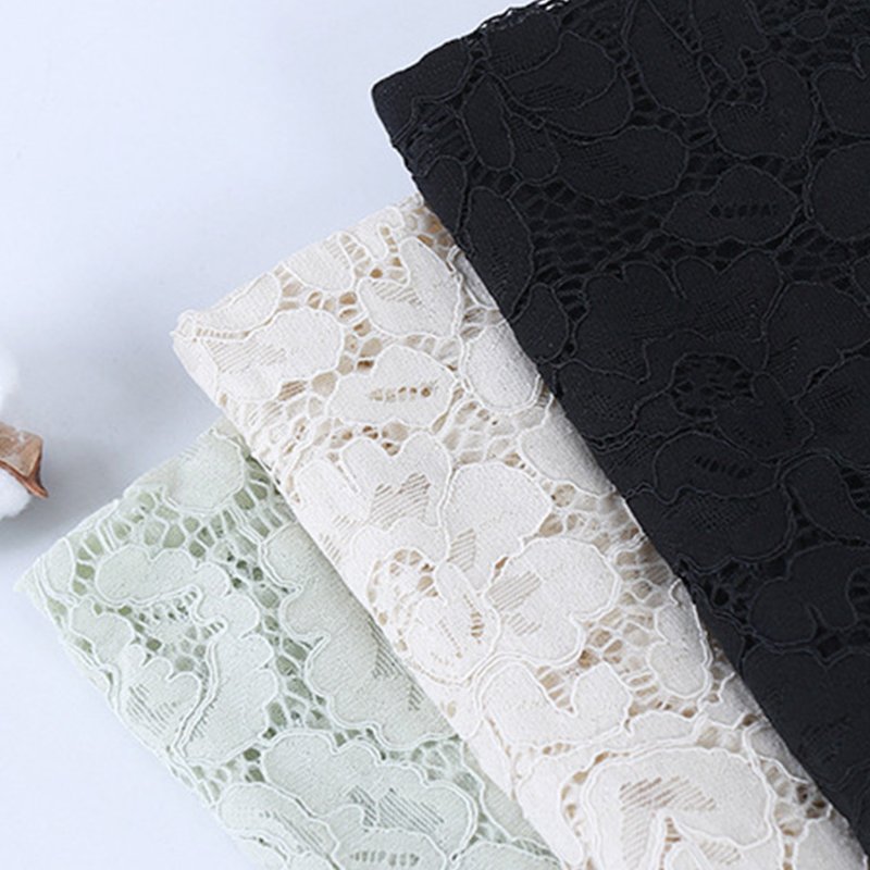 Dress Large Floral Cutwork Nylon Warp Knit Lace Fabric for Women's Wea