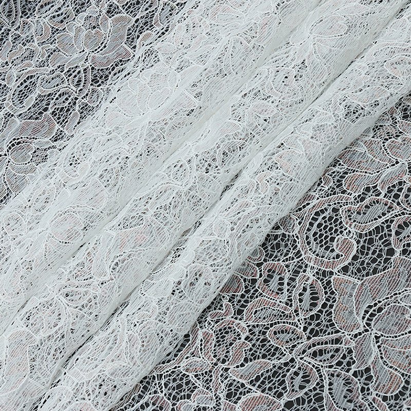 Dress Rainbow Bridal Polyester Lace Fabric for Women's Wear Wholesale