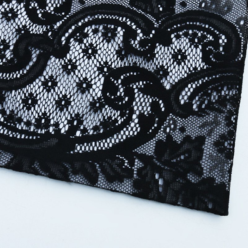 Lace Fabric Dress Large Floral Polyester for Women's Wear Wholesale Su 11
