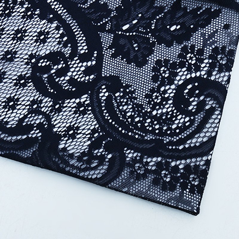 Lace Fabric Dress Large Floral Polyester for Women's Wear Wholesale Su 12