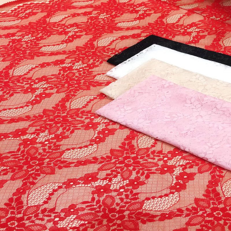 Lace Fabric Dress Cutwork Polyester for Women's Wear Wholesale Supplie