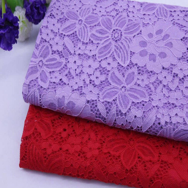 Scallop Edge Kids Nylon Warp Knit Lace Fabric for Kids Wear Wholesale