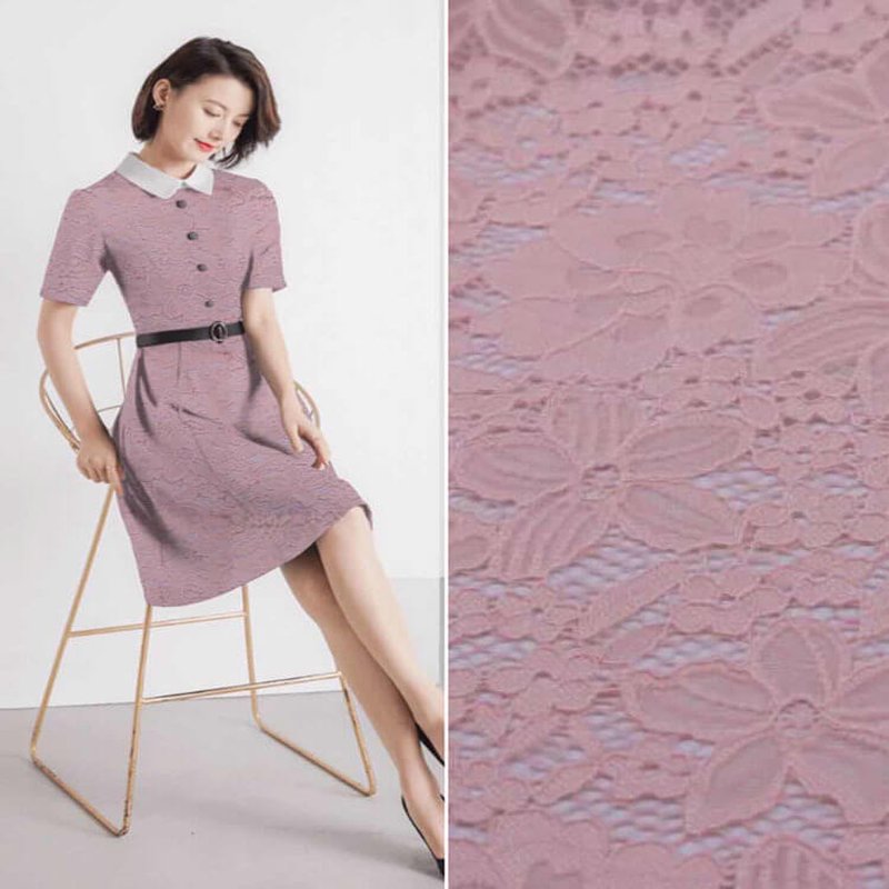 Scallop Edge Kids Nylon Warp Knit Lace Fabric for Kids Wear Wholesale