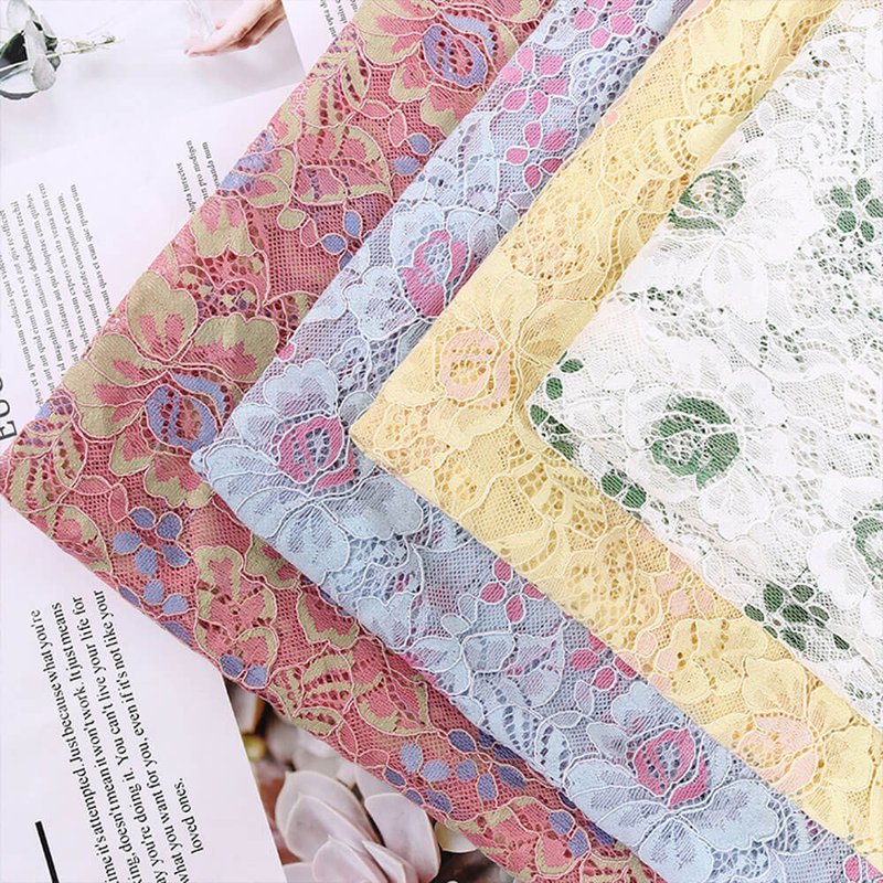 Lace Fabric Dress Cutwork Polyester for Women's Wear Wholesale Supplie