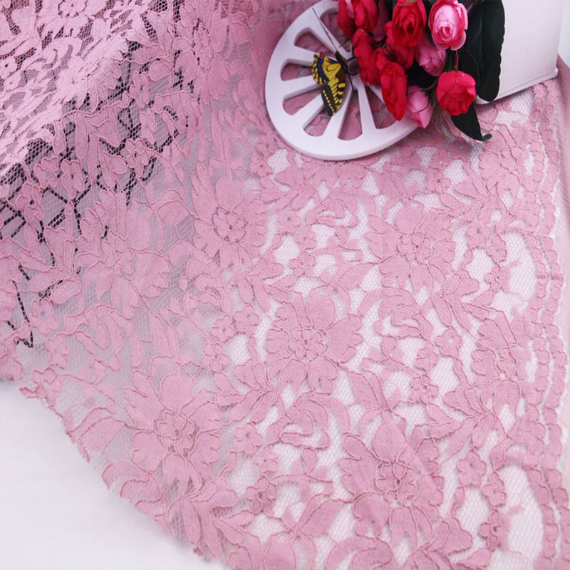 Lace Trim Embroidered Fabric Wave Polyester Lace Fabric for Kids Wear