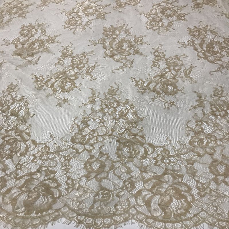 Lace Trim Eyelash Double Edge Lace Fabric for Women's Wear Wholesale S