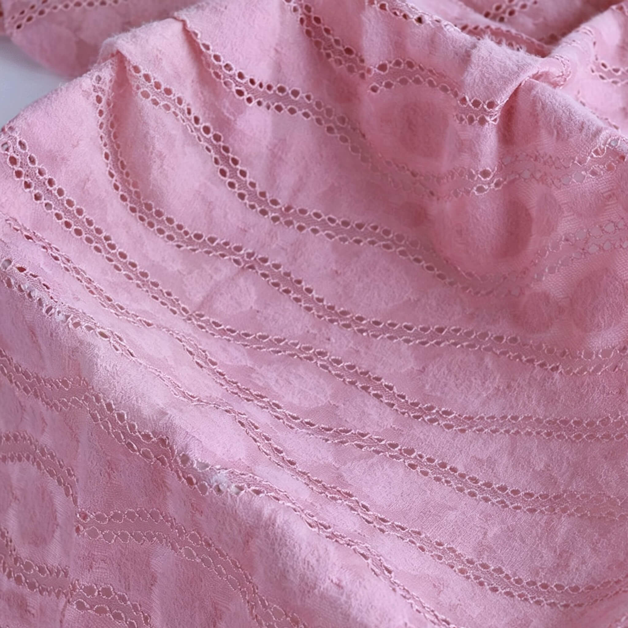 Dress Geometric Wave Lace Fabric for Women's Wear Wholesale Supplier
