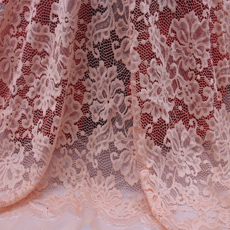 Lace Fabric Scallop Edge Women's Nylon Warp Knit for Women's Wear Whol