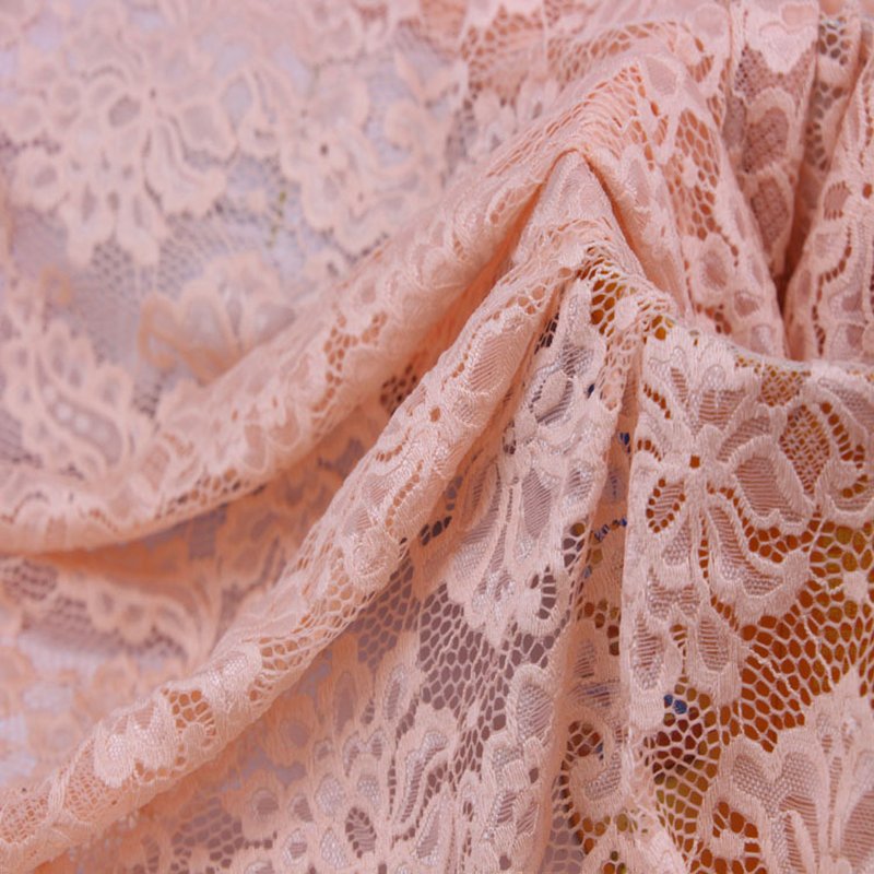 Lace Fabric Scallop Edge Women's Nylon Warp Knit for Women's Wear Whol