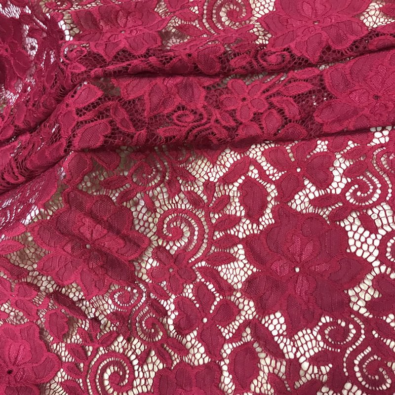 Bridal Evening Scarf Polyester Warp Knit Lace Fabric for Bridal Wholes