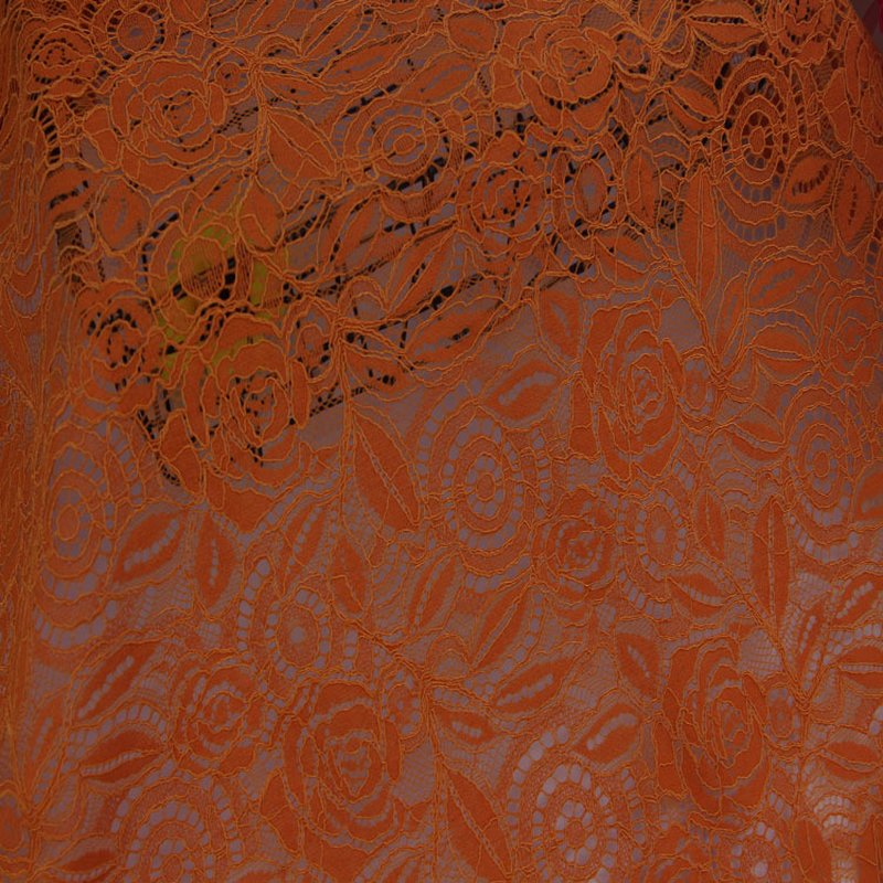 Dress Evening Nylon Warp Knit Lace Fabric for Women's Wear Wholesale S