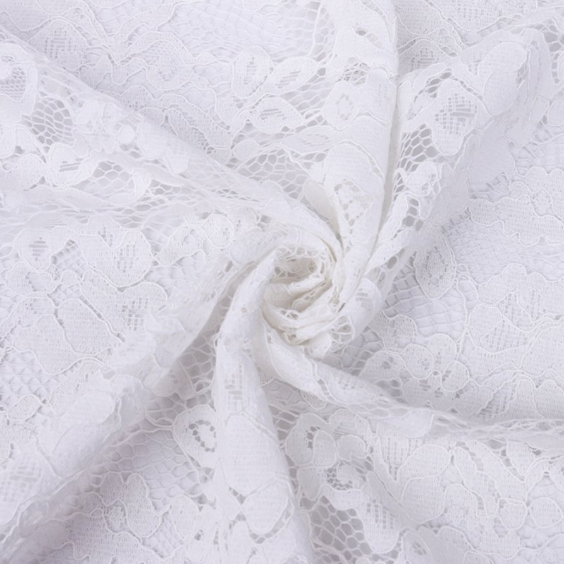 Lace Fabric Eyelash Cutwork Nylon for Women's Wear Wholesale Supplier 6