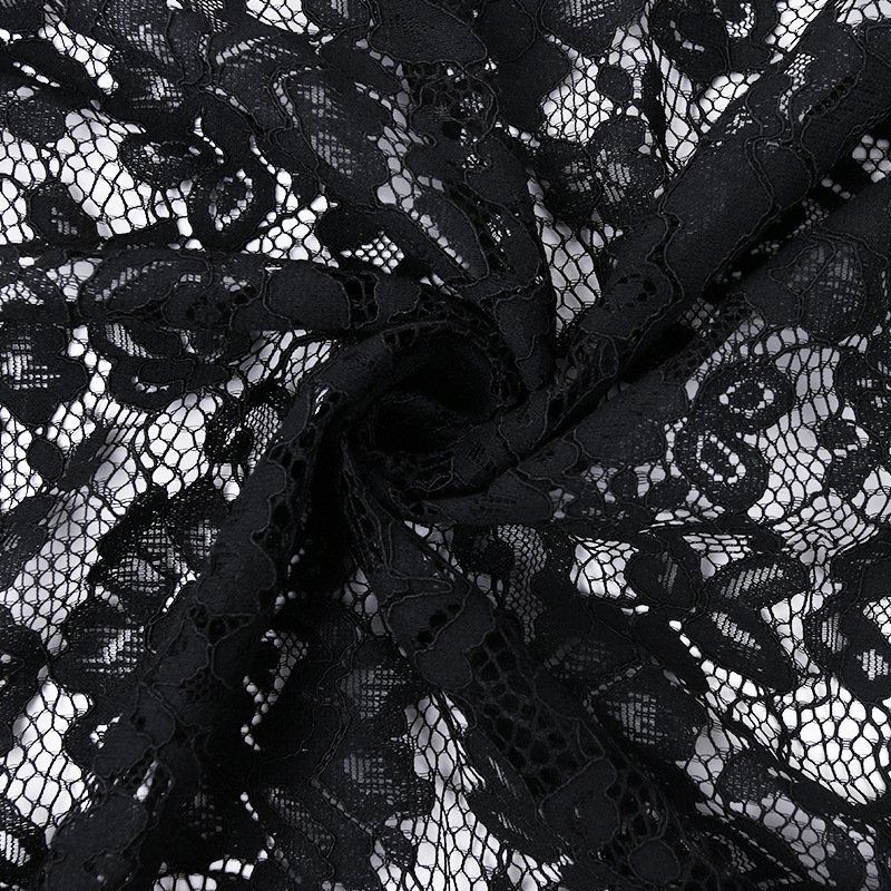 Lace Fabric Eyelash Cutwork Nylon for Women's Wear Wholesale Supplier 7