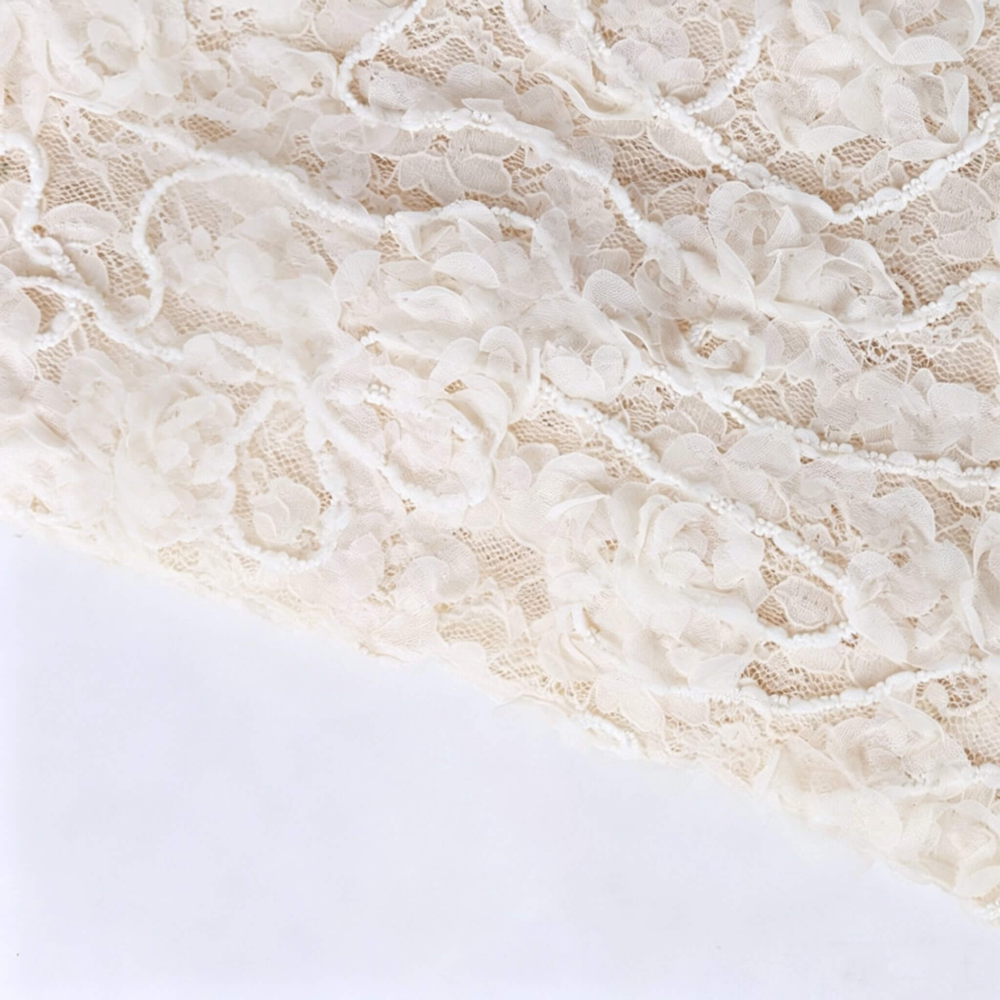 Lace Fabric Embroidered Fabric Large Floral Nylon for Bridal Wholesale