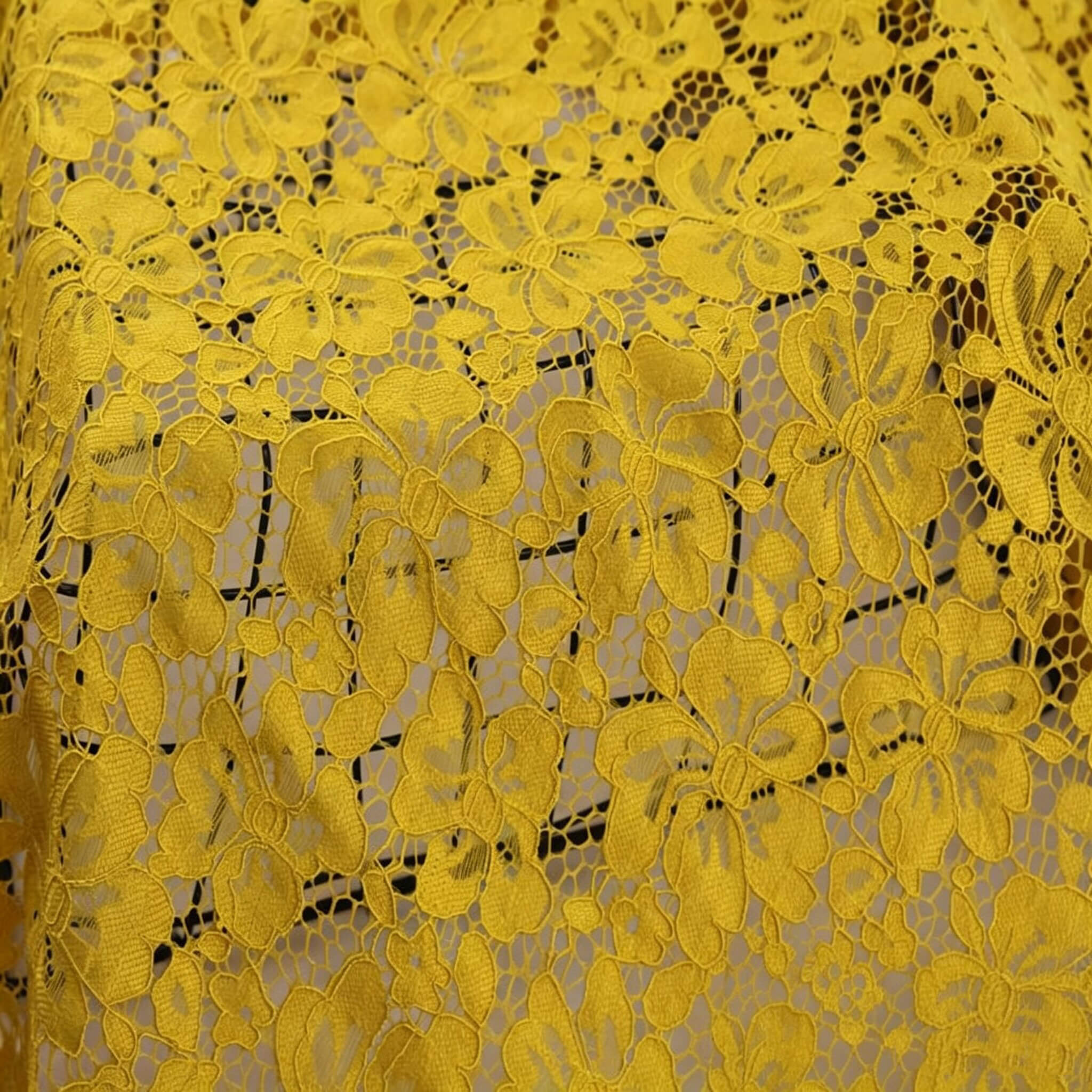 Lace Fabric Scallop Edge Placement Floral Nylon for Women's Wear Whole