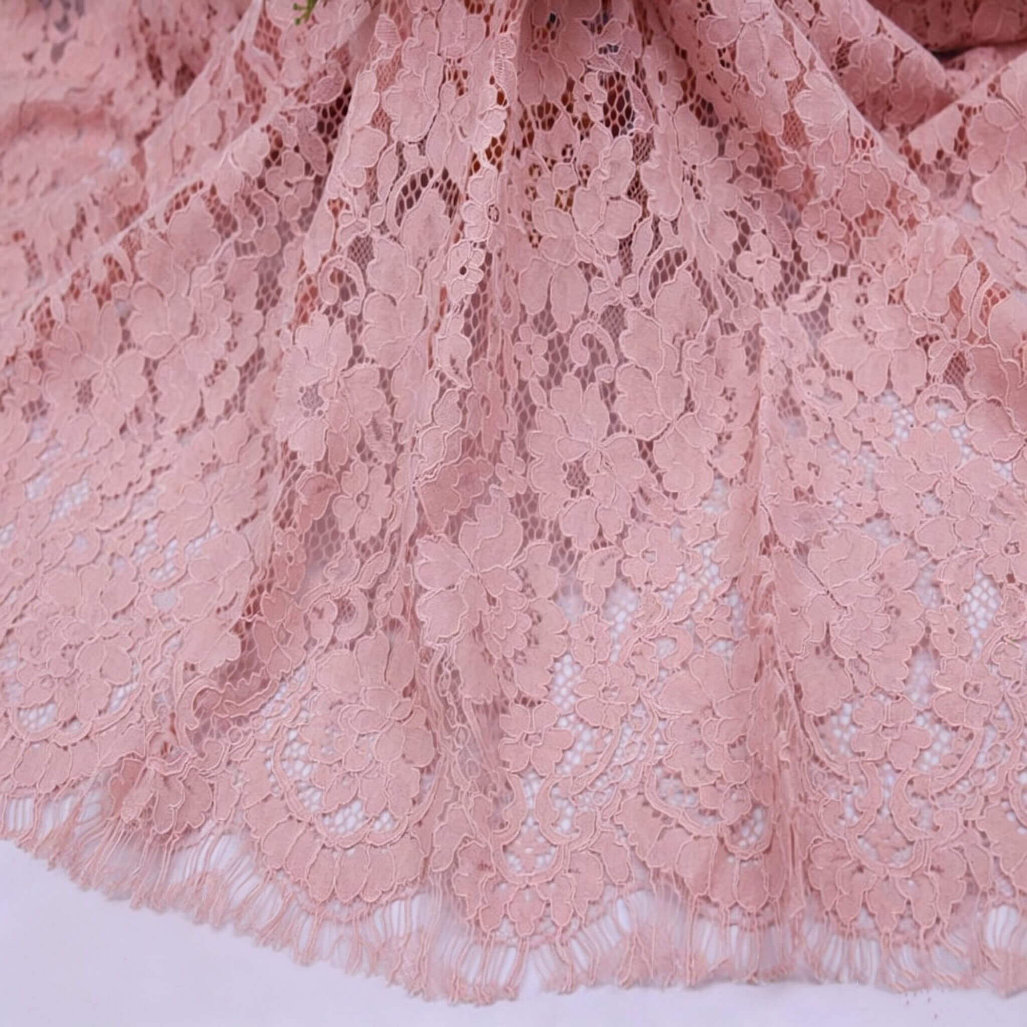 Lace Fabric Small Floral Eyelash Nylon for Women's Wear Wholesale Supp