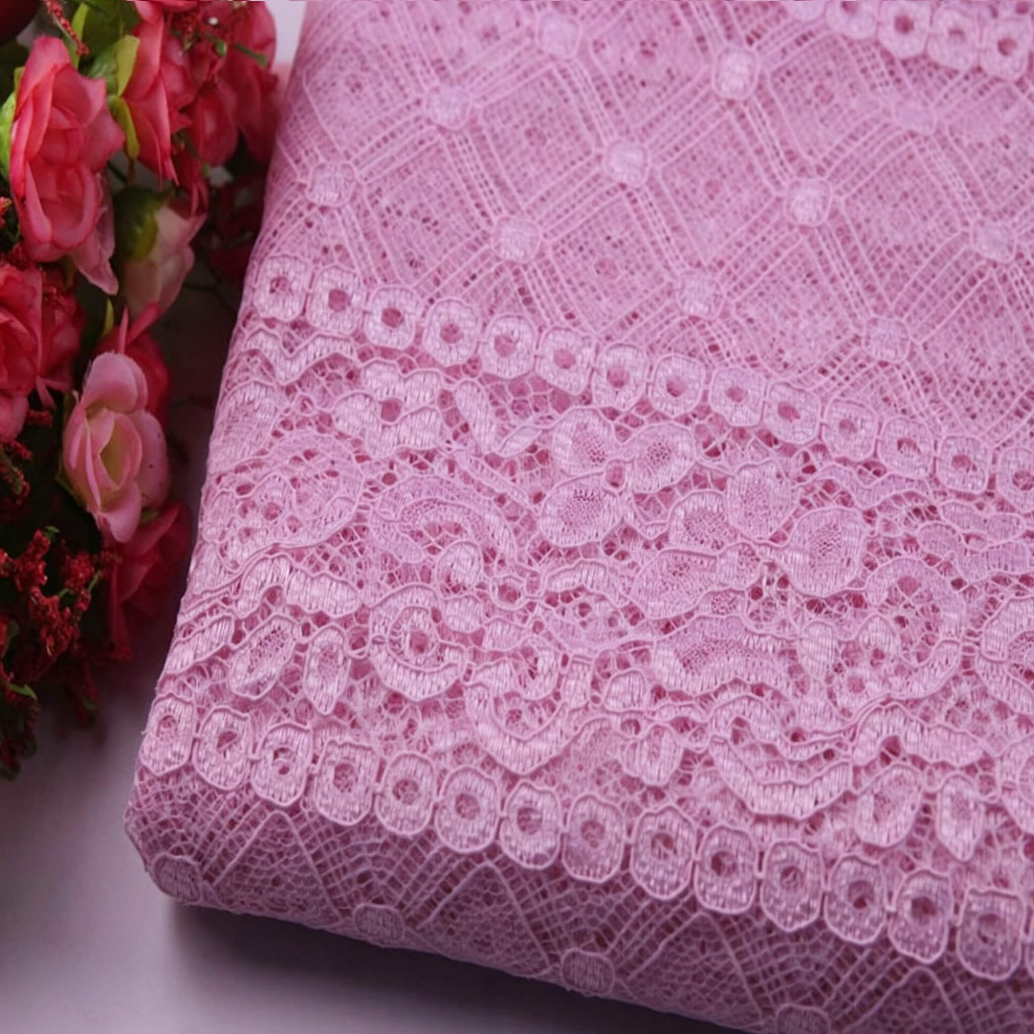 Lace Fabric Dress Geometric Polyester for Women's Wear Wholesale Suppl 12