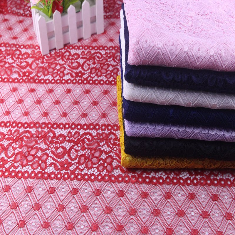 Lace Fabric Dress Geometric Polyester for Women's Wear Wholesale Suppl 4