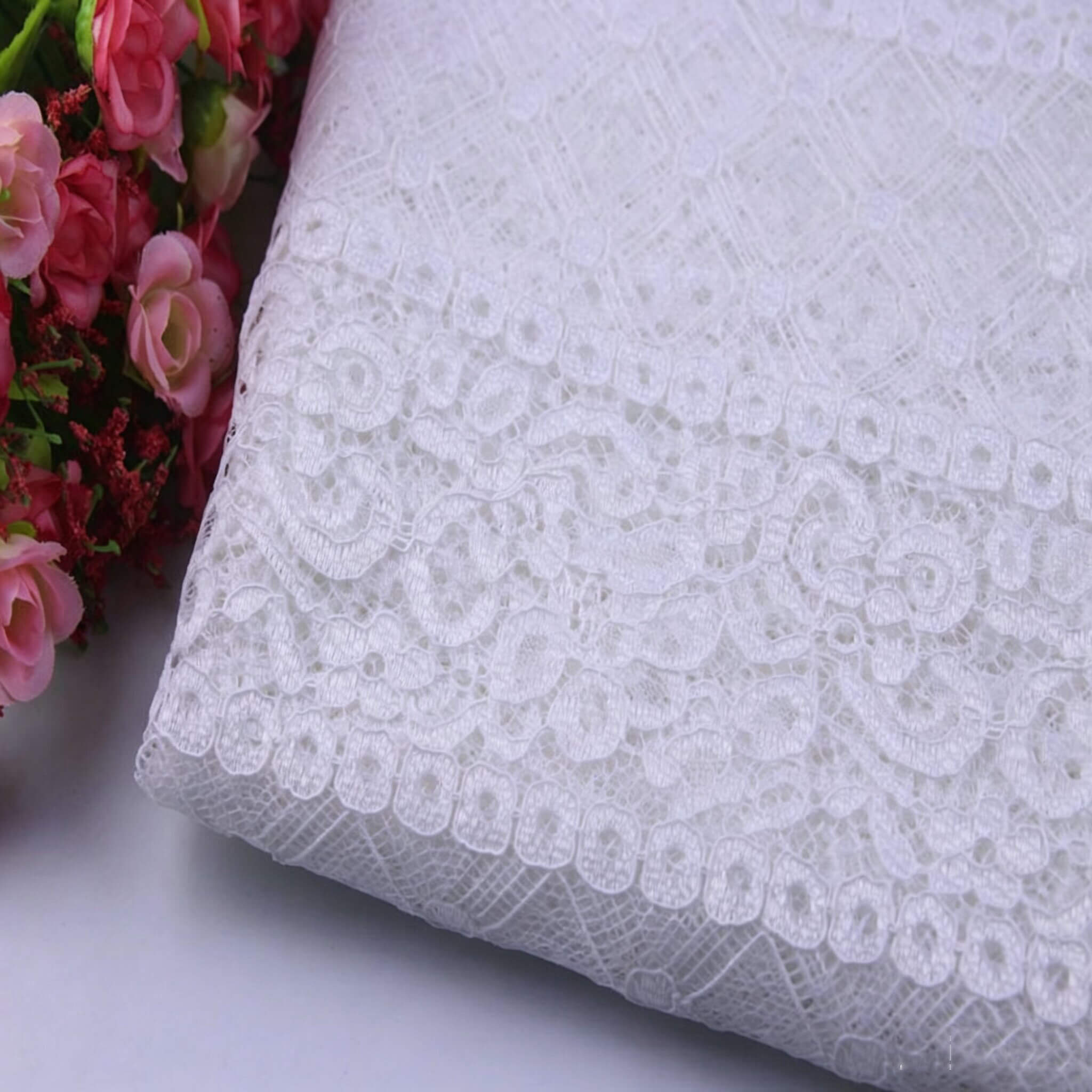 Lace Fabric Dress Geometric Polyester for Women's Wear Wholesale Suppl 7