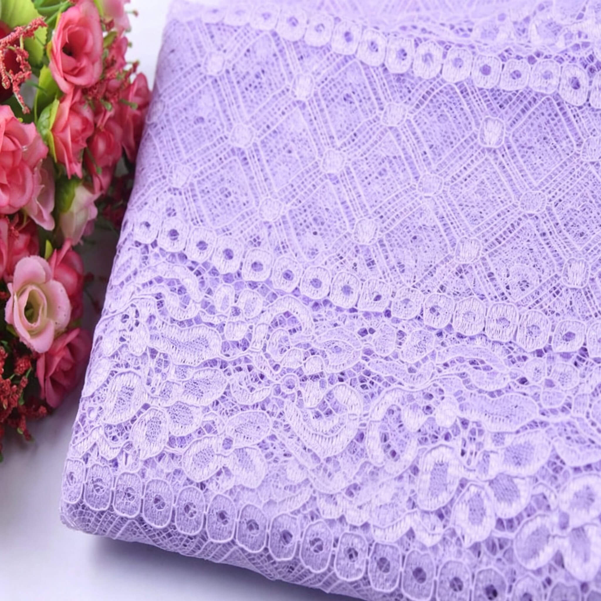 Lace Fabric Dress Geometric Polyester for Women's Wear Wholesale Suppl 9