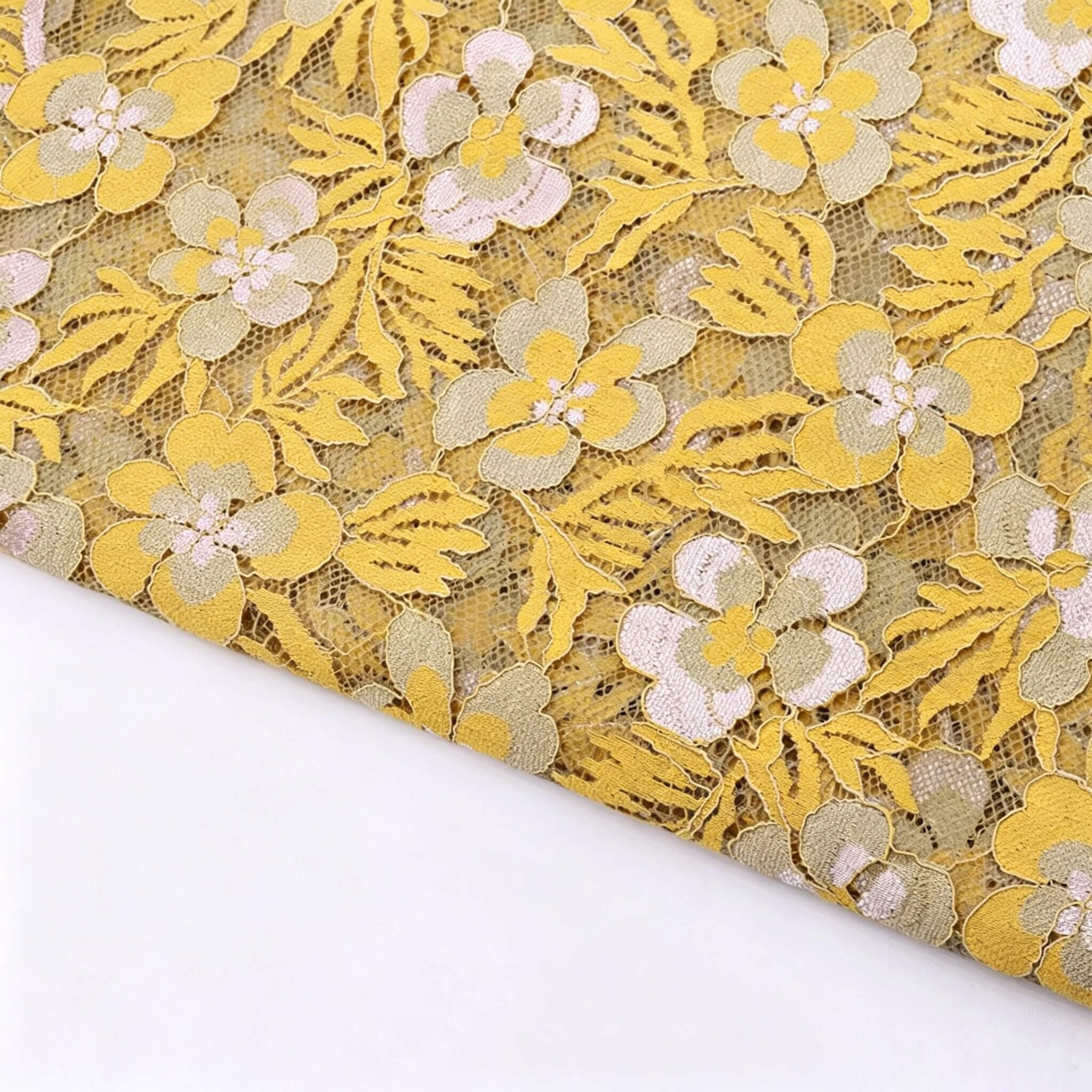Lace Fabric Cutwork Dress Polyester for Women's Wear Wholesale Supplie