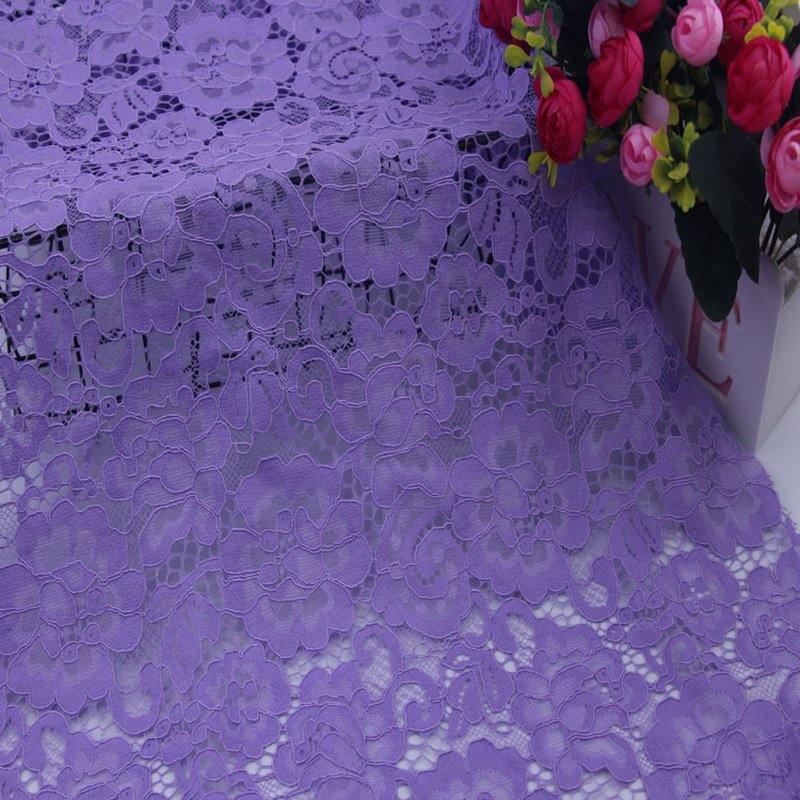 Lace Fabric All-Over Cutwork Polyester Warp Knit for Women's Wear Whol
