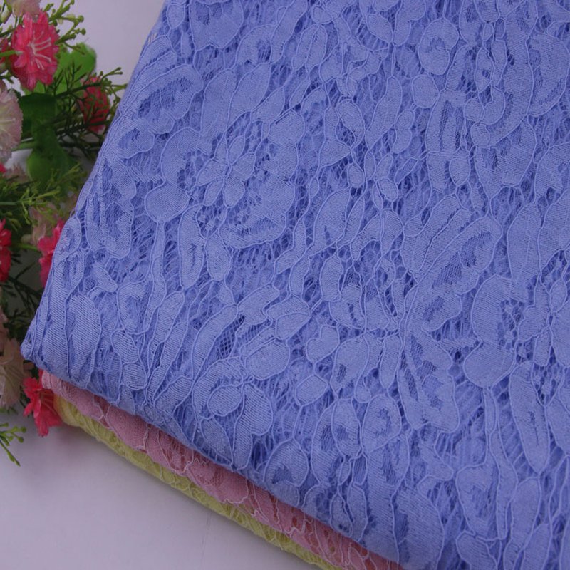 Lace Fabric Dress Eyelash Polyester for Women's Wear Wholesale Supplie