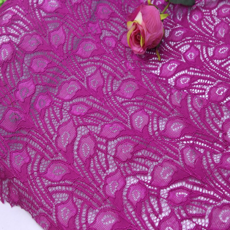 Lace Fabric Dress Scallop Edge Nylon for Women's Wear Wholesale Suppli