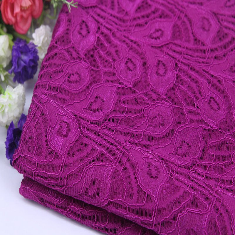 Lace Fabric Dress Scallop Edge Nylon for Women's Wear Wholesale Suppli 5