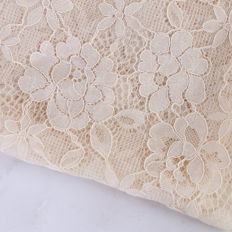 Cutwork Eyelet Solid Nylon Lace Fabric for Apparel Wholesale Supplier 12